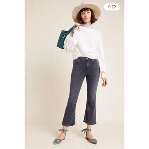 Citizens of Humanity Demy High-Rise Cropped Flare Jeans in Black 24